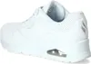 A white Skechers sneaker is shown from the side. Produktbild-Vorschau