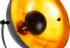 Close-up view of the inside of a black lamp shade with a gold interior. Produktbild-Vorschau
