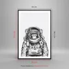Gerahmtes Poster - Schwarzer Rahmen - Schimpanse Astronaut Produktbild-Vorschau 5