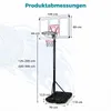 COSTWAY, canestro da basket da esterno con ruote, altezza Anteprima dell’immagine prodotto 3
