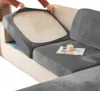 Sofa Sitzkissenbezug - Grau - 95-135cm - Stretch Husse - Produktbild-Vorschau 1