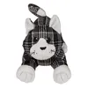 OOTB Schwarz/grau/weiß karierter Türstopper Katze Produktbild-Vorschau 3