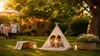 Namiot tipi dla dzieci wigwam domek do zabawy beżowy Podgląd zdjęcia produktu 4