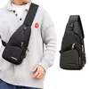 Herren Sling Bag Crossbody Tasche mit USB Port, A0575 Produktbild-Vorschau 2