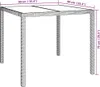 vidaXL Table de jardin beige 90 x 90 x 75 cm en rotin Voir les images du produit 7