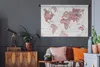 MuchoWow® Wandteppich Wandbehang Weltkarte - Farbe - rosa Produktbild-Vorschau 6