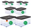 Novaliv, juego de 8 cajas de almacenamiento con tapa, color Vista previa de la imagen del producto 3