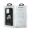 A product packaging for a Karl Lagerfeld phone case, showing the case inside the packaging and the back of the packaging with product features. Anteprima dell’immagine prodotto