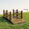 Outsunny Holzbrücke mit Geländer Gartenbrücke aus Produktbild-Vorschau 3