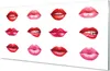 Glasbilder 120x60 Wandkunst Rote und rosa Lippen Produktbild-Vorschau 1
