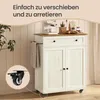 VASAGLE Küchenschrank mit Rollen, Küchenwagen mit Produktbild-Vorschau 12