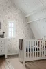 ESTAhome tapeta Toile de Jouy króliki jasny fiolet, zielony Podgląd zdjęcia produktu 6