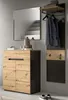 Garderobe Set 4-teilig "Cooper" in Artisan Eiche und grau Produktbild-Vorschau 2