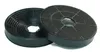 Two charcoal filters for a range hood, one is slightly angled and the other is lying flat. Produktbild-Vorschau