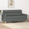 2-Sitzer-Sofa Dunkelgrau 140 cm Stoff Produktbild-Vorschau 2
