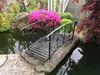 Metall Gartenbrücke Fleur de Lis Design 122x60x56 cm, Produktbild-Vorschau 2