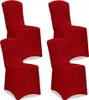 DEUBA® Stuhlhussen 4er Set Bordeaux Rot Weihachten Stretch Produktbild-Vorschau 1
