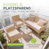 Juskys Polyrattan Gartenmöbel-Set Fort Myers - Tisch, Sofa Produktbild-Vorschau 4