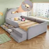 Lit enfant 90x200 cm avec veilleuse et port USB, lit simple Voir les images du produit 2