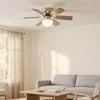 LED Deckenventilator, Nickel matt, Glas, D 76 cm Produktbild-Vorschau 2