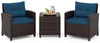 COSTWAY Gartenmöbel Set Polyrattan, 3-tlg. Balkonmöbel Set Produktbild-Vorschau 1