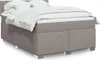 vidaXL Boxspringbett mit Matratze Taupe 160x200 cm Stoff Produktbild-Vorschau 2
