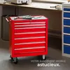 Servante d'atelier 7 tiroirs - rouge Voir les images du produit 7