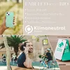 A collage of images showing a hand holding a phone case, text about eco-friendly features, a man talking on a phone, and product tags. Produktbild-Vorschau
