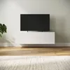 SONNI Meubles TV blancs brillants suspendus en bois 100 x Voir les images du produit 1