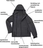 Mivaro Herren Softshelljacke mit Kapuze in Anthrazit - Produktbild-Vorschau 3