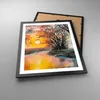 Gerahmtes Poster - Schwarzer Rahmen - Fluss Sonne Bäume - Produktbild-Vorschau 3