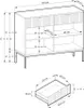 FURNLUX Sideboard Avon Beige Und Gold 104cm / Hauptfarbe: Produktbild-Vorschau 6