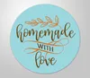 48x hochwertige Etiketten "homemade WITH love" rund hohe Produktbild-Vorschau 3