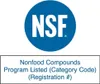 A blue circular logo with the letters NSF in white is displayed above a white rectangular box containing text. Podgląd zdjęcia produktu