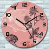 Wanduhr aus Glas Rund fi 30 Pilze mit Igel Quarz Deko Produktbild-Vorschau 1