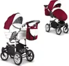 Kinderwagen-Set Craft 2 in 1 in Bordeaux-Weiß - 13 Teile - Produktbild-Vorschau 1