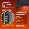 MONZANA Cheminée électrique effet flamme LED 2000 W Voir les images du produit 3