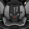 Close-up view of a car seat's harness system and padding. Produktbild-Vorschau