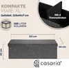 CASARIA® Sitzbank mit Stauraum, Dunkelgrau – Faltbar, 115 x Produktbild-Vorschau 6