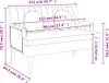 vidaXL Banc avec coussin vin rouge 113x64,5x75,5 cm Tissu Voir les images du produit 8