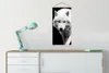 MuchoWow® Textilposter Wolf - Tier - Schwarz - Weiß 60x120 Produktbild-Vorschau 3