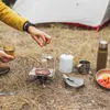 TOMSHOO Mini nerezová grilovací pánev Outdoor BBQ Picnic Náhled obrázku produktu 8