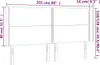 vidaXL LED Kopfteil Hellgrau 203x16x118/128 cm Samt Produktbild-Vorschau 6
