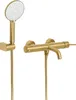 BELIANI Unterputz Badewannenarmatur Set Gold Messing u. Produktbild-Vorschau 3