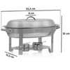 Chafing dish ovale in acciaio inox da 5 litri, Anteprima dell’immagine prodotto 2