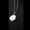 INF Collier avec médaillon photo rond en acier inoxydable Voir les images du produit 2