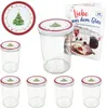 A set of six glass jars with lids, a decorative plate, and a recipe booklet, all with a Christmas theme. Anteprima dell’immagine prodotto