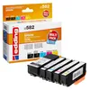 A product shot of Epson 582 ink cartridges in their packaging, with the cartridges themselves also displayed. Produktbild-Vorschau
