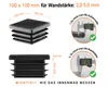 Lamellenstopfen für Vierkantrohr 100x100 mm Schwarz 25 Produktbild-Vorschau 2