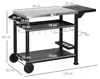 Outsunny Grillwagen aus Edelstahl mit Klapptisch – Mobiler Produktbild-Vorschau 3